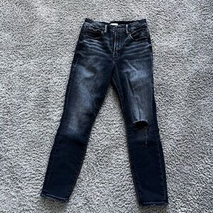 GOOD AMERICAN Good Waist Crop Jeans In Black157 Size 8